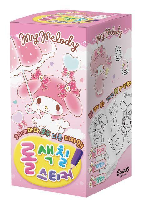 마이멜로디 롤색칠스티커