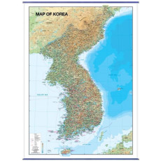 Map of Korea(대한민국)(코팅 표구)(걸이용)