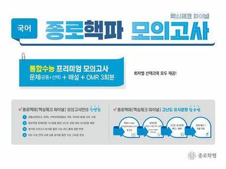 종로 핵파(핵심체크 파이널) 모의고사 고등 국어(2024)