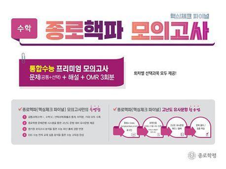 종로 핵파(핵심체크 파이널) 모의고사 고등 수학(2024)