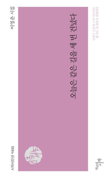 오늘은 같은 길을 세 번 건넜다