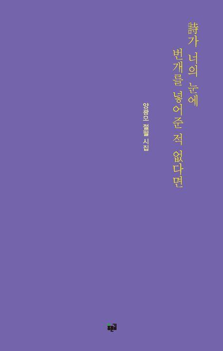 시가 너의 눈에 번개를 넣어준 적 없다면