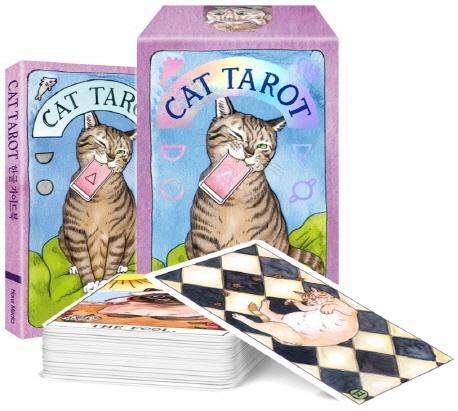 CAT TAROT 공식 한국판(타로카드 78장 + 한글 가이드북 + 박스 케이스)